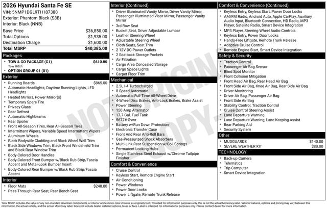 hyundai santa fe 2026 5NMP1DGL9TH187388 image hyundai santa fe 2026 5NMP1DGL9TH187388 image